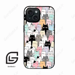 قاب گوشی آیفون 15 (Iphone 15 ) طرح گربه کد 2019