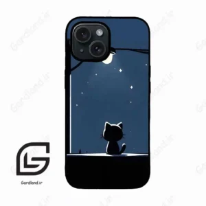 قاب گوشی آیفون 15 (Iphone 15 ) طرح گربه کد 2098