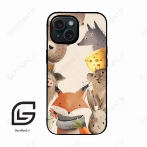 قاب گوشی آیفون 15 (Iphone 15 ) طرح حیوانات کد 2338