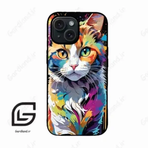 قاب گوشی آیفون 15 (Iphone 15 ) طرح گربه کد 2483