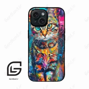 قاب گوشی آیفون 15 (Iphone 15 ) طرح گربه کد 2488