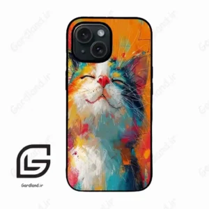 قاب گوشی آیفون 15 (Iphone 15 ) طرح گربه کد 2489