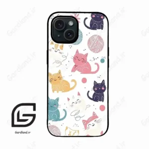 قاب گوشی آیفون 15 (Iphone 15 ) طرح گربه کد 2620