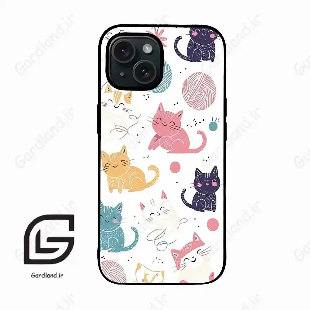 قاب گوشی آیفون 15 (Iphone 15 ) طرح گربه کد 2620