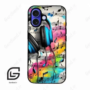 قاب گوشی آیفون 16 (Iphone 16 ) طرح موسیقی کد 2482