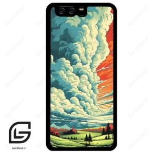 قاب گوشی هوآوی P10 ساده (Huawei P10 ) طرح ابرنگی کد 2491