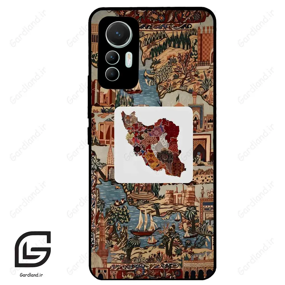 قاب گوشی شیائومی 12 لابت (Mi 12 Lite ) طرح نقشه ایران کد 2287