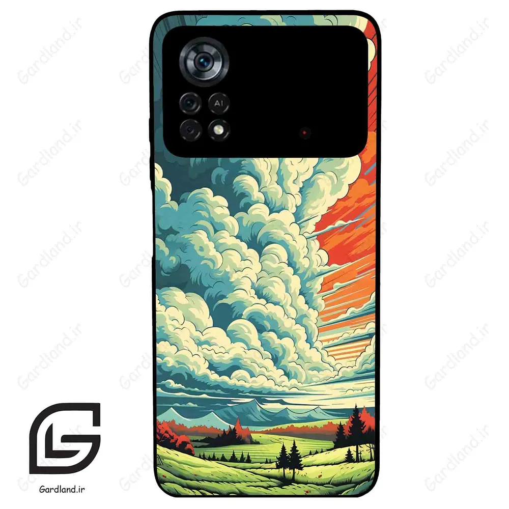 قاب گوشی شیائومی پوکو ایکس 4 پرو (Poco X4 Pro 5G ) طرح ابرنگی کد 2491