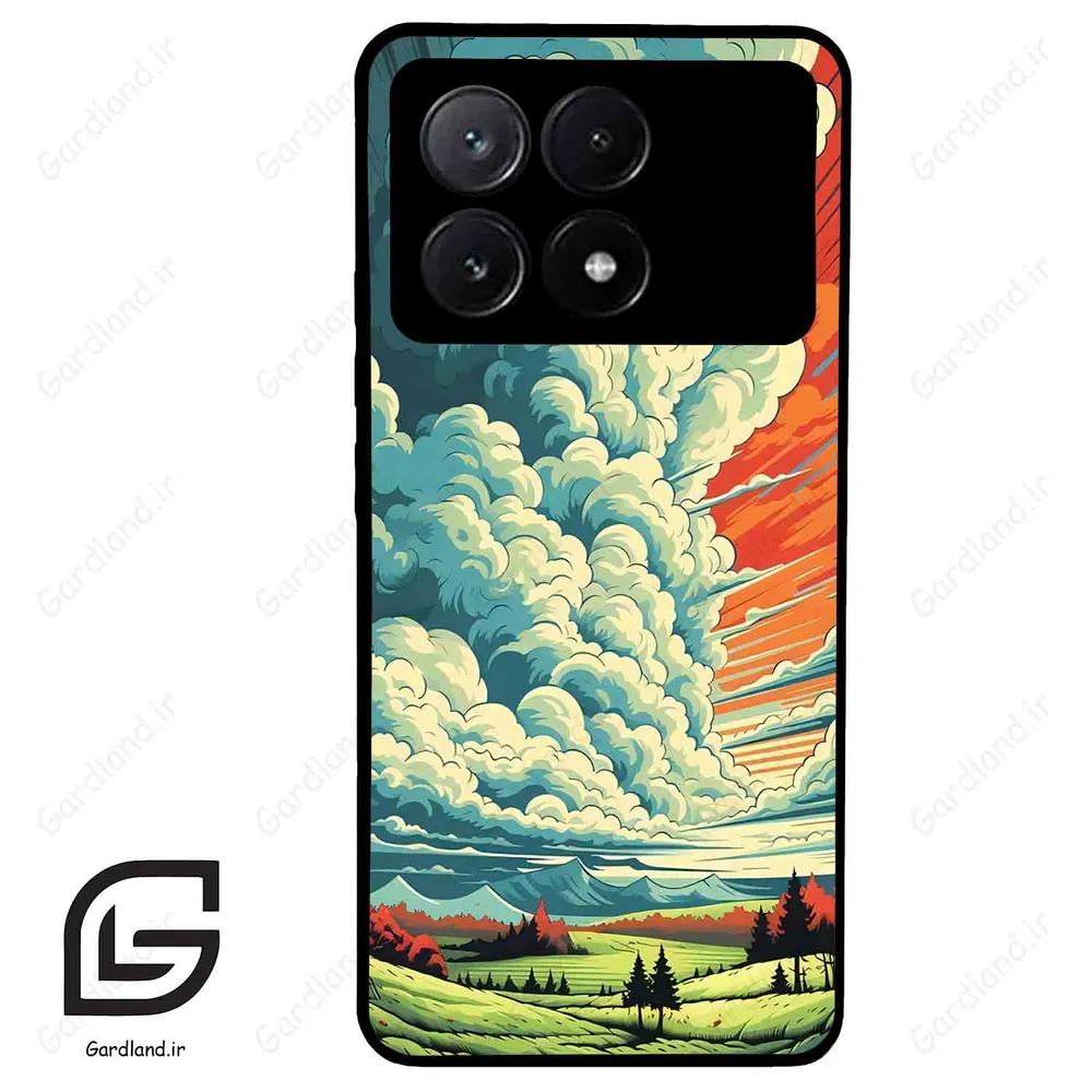قاب گوشی شیائومی پوکو ایکس 6 پرو (Poco X6 Pro ) طرح ابرنگی کد 2491