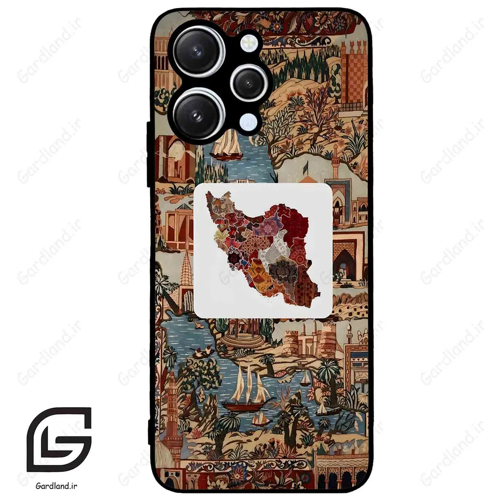 قاب گوشی شیائومی ردمی 12 (Redmi 12 ) طرح نقشه ایران کد 2287