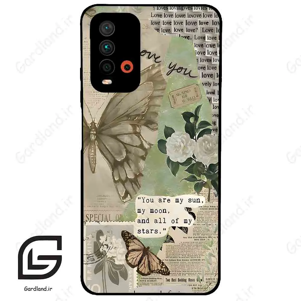 قاب گوشی شیائومی ردمی 9 تی (Redmi 9T ) طرح پروانه کد 2244