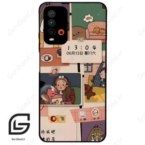 قاب گوشی شیائومی ردمی 9 تی (Redmi 9T ) طرح دخترانه کد 2254