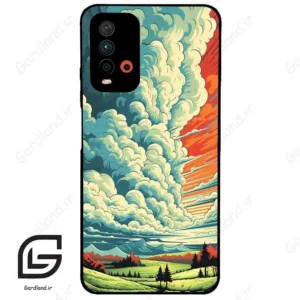قاب گوشی شیائومی ردمی 9 تی (Redmi 9T ) طرح ابرنگی کد 2491