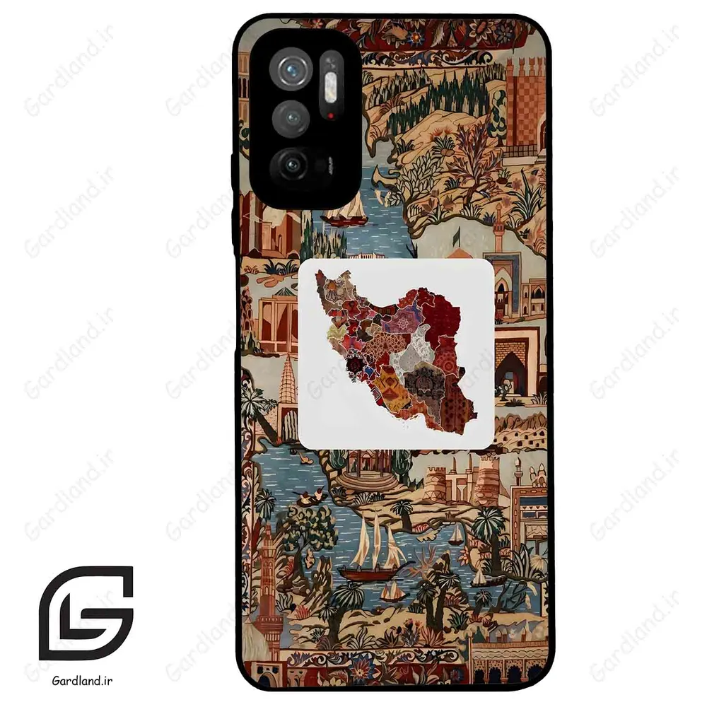 قاب گوشی شیائومی ردمی نوت 10 (Redmi Note 10 5g ) طرح نقشه ایران کد 2287