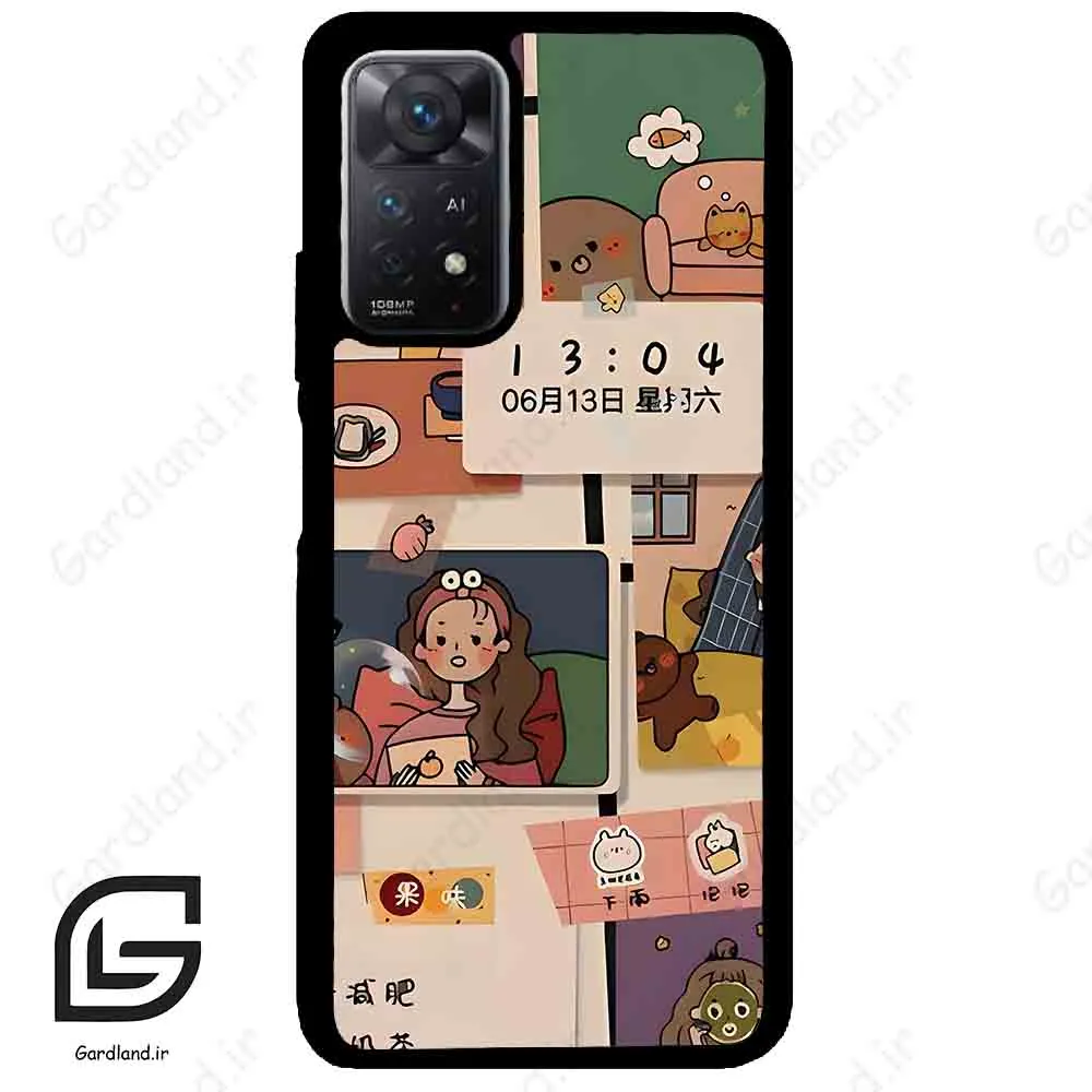 قاب گوشی شیائومی ردمی نوت 11 (Redmi Note 11 5g ) طرح دخترانه کد 2254