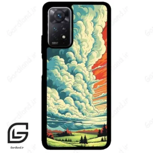 قاب گوشی شیائومی ردمی نوت 11 (Redmi Note 11 5g ) طرح ابرنگی کد 2491