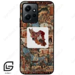 قاب گوشی شیائومی ردمی نوت 12 (Redmi Note 12 4g ) طرح نقشه ایران کد 2287
