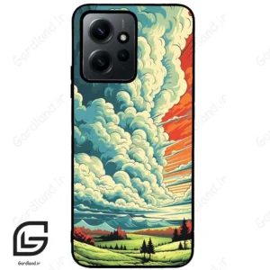 قاب گوشی شیائومی ردمی نوت 12 (Redmi Note 12 4g ) طرح ابرنگی کد 2491