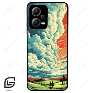 قاب گوشی شیائومی ردمی نوت 12 (Redmi Note 12 5g ) طرح ابرنگی کد 2491