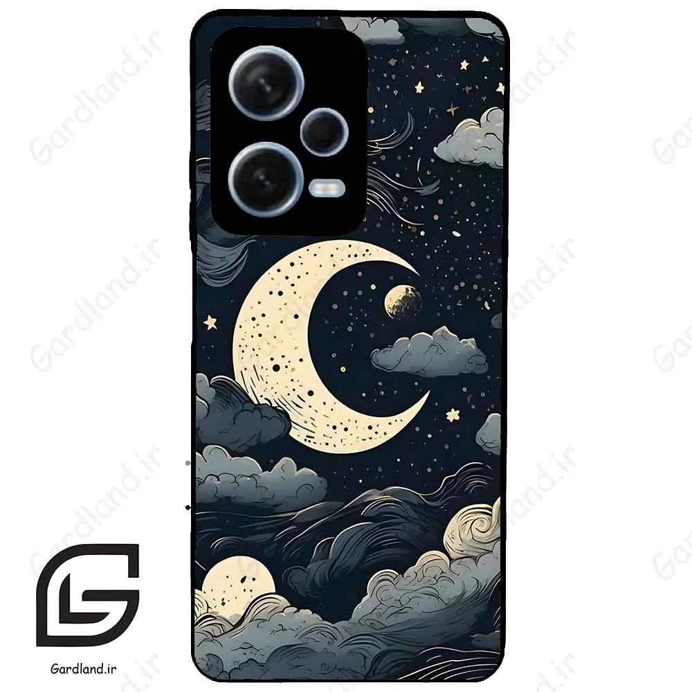قاب گوشی شیائومی ردمی نوت 12 پرو (Redmi Note 12 Pro 5g ) طرح ماه کد 2173