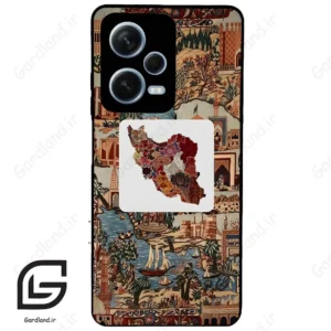 قاب گوشی شیائومی ردمی نوت 12 پرو (Redmi Note 12 Pro 5g ) طرح نقشه ایران کد 2287