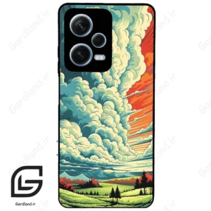 قاب گوشی شیائومی ردمی نوت 12 پرو (Redmi Note 12 Pro 5g ) طرح ابرنگی کد 2491