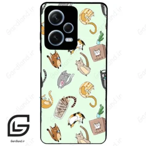 قاب گوشی شیائومی ردمی نوت 12 پرو (Redmi Note 12 Pro 5g ) طرح گربه کد 2622