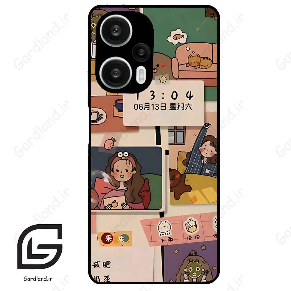 قاب گوشی شیائومی ردمی نوت 12 توربو (Redmi Note 12 Turbo ) طرح دخترانه کد 2254