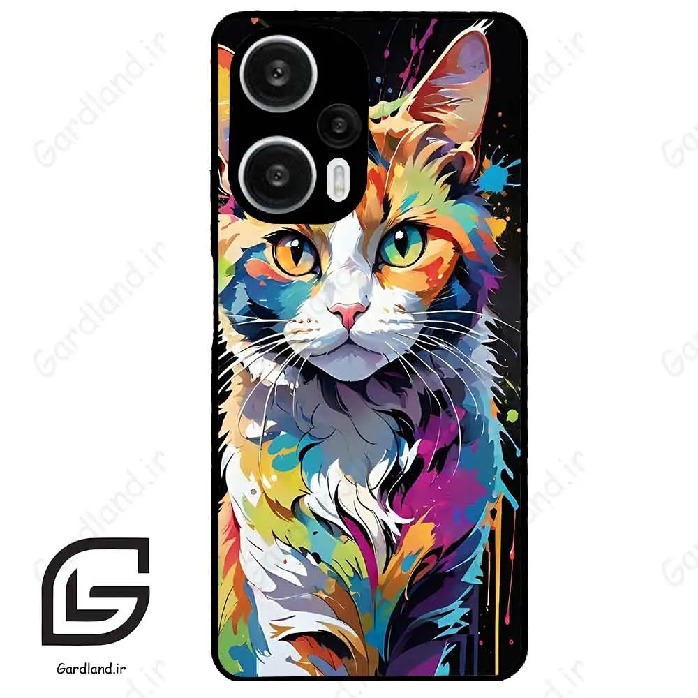 قاب گوشی شیائومی ردمی نوت 12 توربو (Redmi Note 12 Turbo ) طرح گربه کد 2483