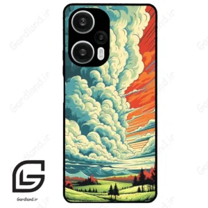قاب گوشی شیائومی ردمی نوت 12 توربو (Redmi Note 12 Turbo ) طرح ابرنگی کد 2491