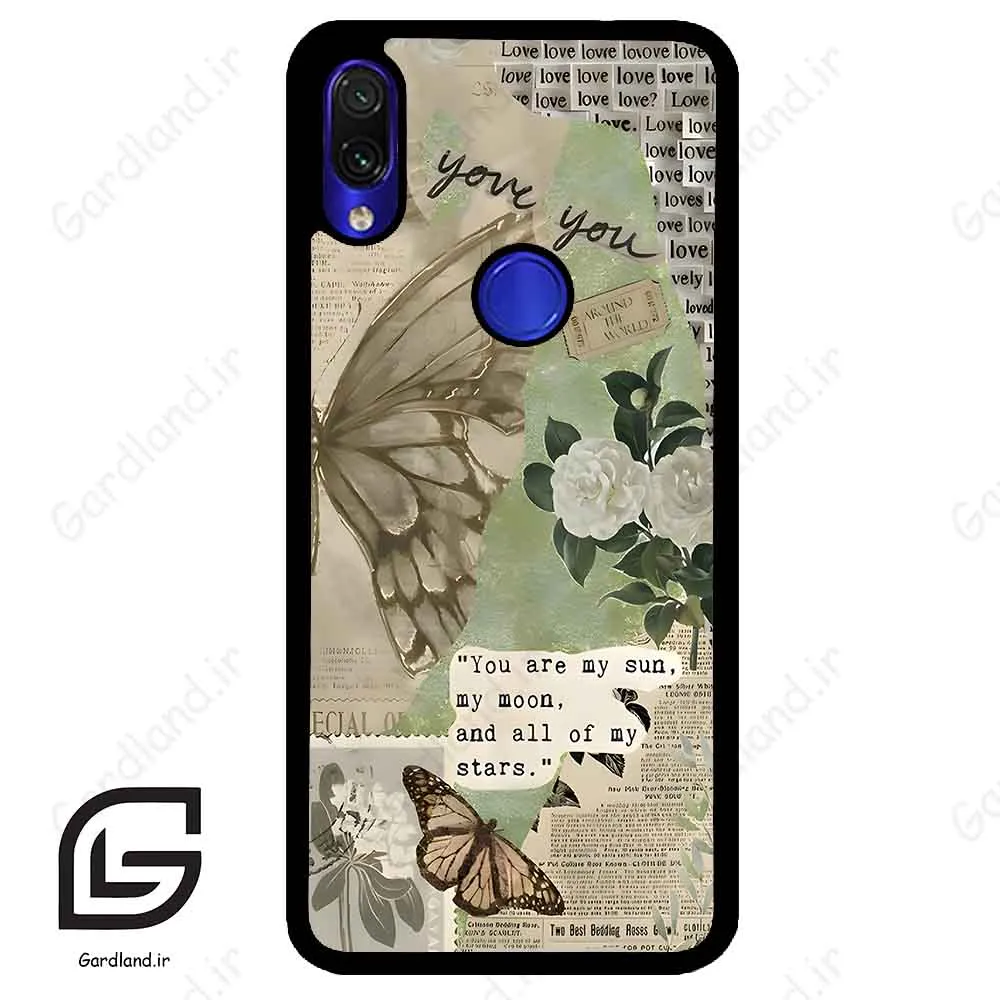 قاب گوشی شیائومی ردمی نوت 7/7پرو (Redmi Note 7 / Note 7 Pro ) طرح پروانه کد 2244