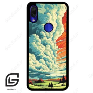 قاب گوشی شیائومی ردمی نوت 7/7پرو (Redmi Note 7 / Note 7 Pro ) طرح ابرنگی کد 2491