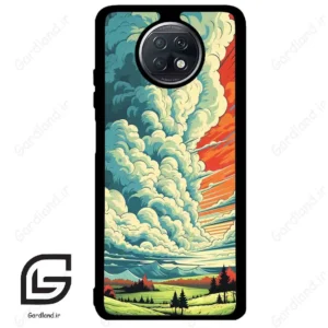 قاب گوشی شیائومی ردمی نوت 9 تی (Redmi Note 9T (Note 9 5g) ) طرح ابرنگی کد 2491