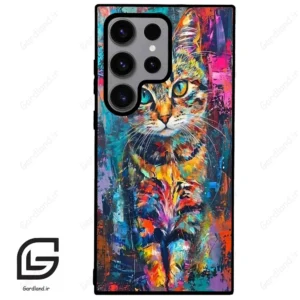 قاب گوشی سامسونگ اس 23 اولترا (Galaxy S23 Ultra ) طرح گربه کد 2488