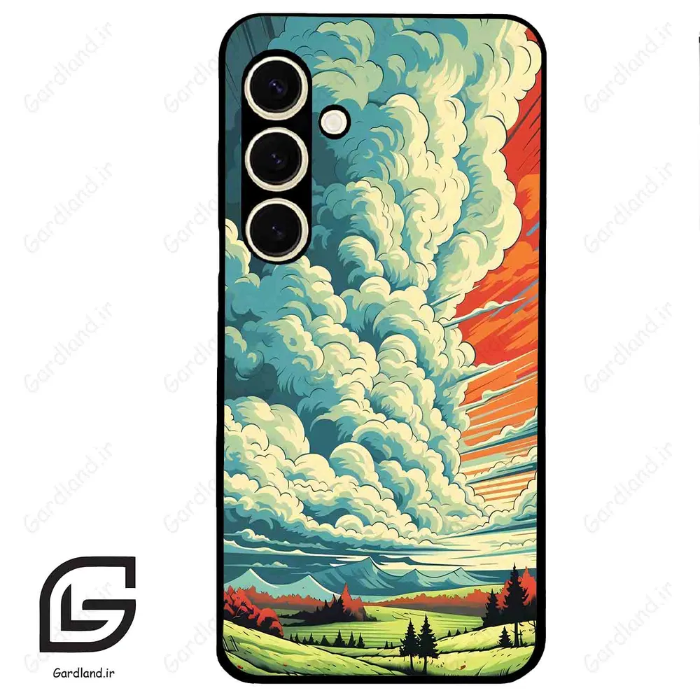 قاب گوشی سامسونگ اس 24 نرمال (Galaxy S24 5G ) طرح ابرنگی کد 2491