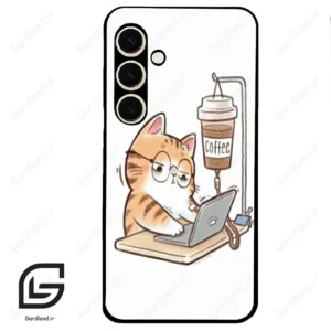 قاب گوشی سامسونگ اس 24 نرمال (Galaxy S24 5G ) طرح گربه کد 2617