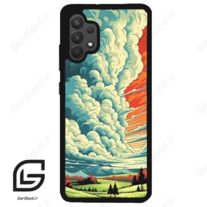 قاب گوشی سامسونگ ای 32 فورجی (Galaxy A32 4G ) طرح ابرنگی کد 2491