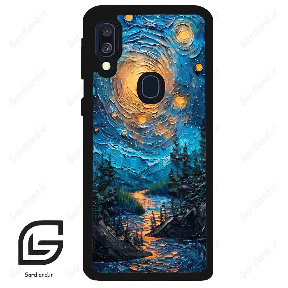 قاب گوشی سامسونگ ای 40 (Galaxy A40 ) طرح ابرنگ کد 2792