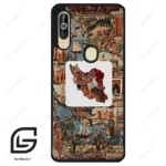 قاب گوشی سامسونگ ای 60 (Galaxy A60 ) طرح نقشه ایران کد 2287