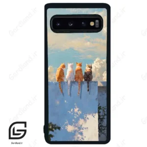 قاب گوشی سامسونگ اس 10 (Galaxy S10 ) طرح گربه کد 2367