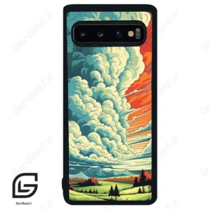 قاب گوشی سامسونگ اس 10 (Galaxy S10 ) طرح ابرنگی کد 2491
