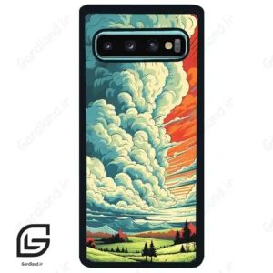 قاب گوشی سامسونگ اس 10 پلاس (Galaxy S10 Plus ) طرح ابرنگی کد 2491