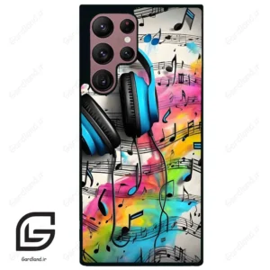 قاب گوشی سامسونگ اس 22 اولترا (Galaxy S22 Ultra ) طرح موسیقی کد 2482