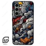 قاب گوشی سامسونگ اس 23 نرمال (Galaxy S23 5G ) طرح ابرنگی کد 2448