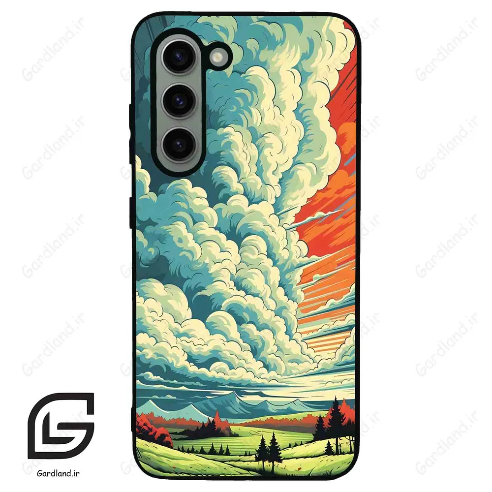 قاب گوشی سامسونگ اس 23 نرمال (Galaxy S23 5G ) طرح ابرنگی کد 2491