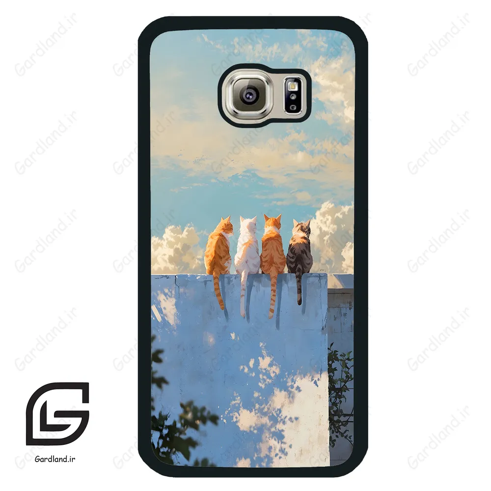 قاب گوشی سامسونگ اس 6 (Galaxy S6 ) طرح گربه کد 2367