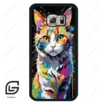 قاب گوشی سامسونگ اس 6 (Galaxy S6 ) طرح گربه کد 2483