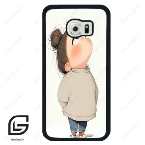 قاب گوشی سامسونگ اس 6 اج (Galaxy S6 EDGE ) طرح دختر کد 2057