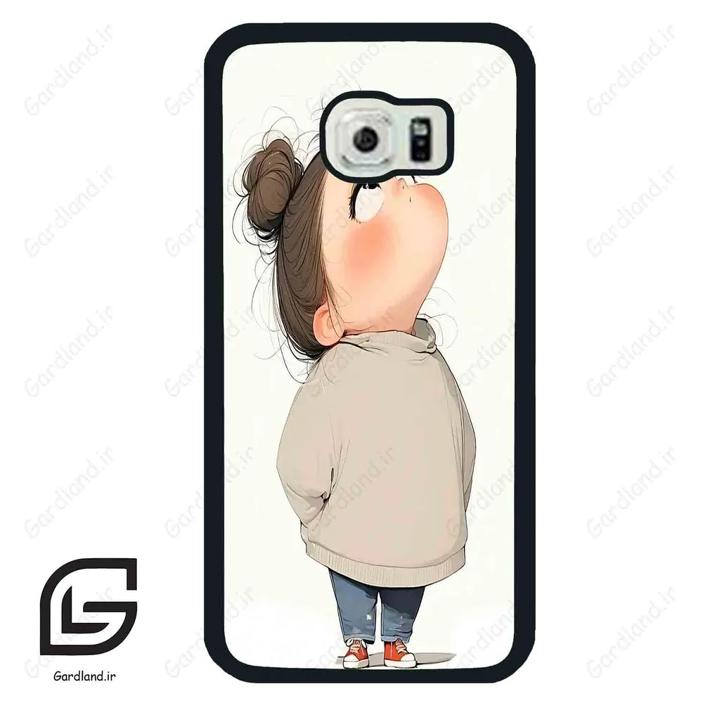 قاب گوشی سامسونگ اس 6 اج (Galaxy S6 EDGE ) طرح دختر کد 2057
