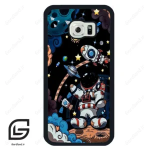 قاب گوشی سامسونگ اس 6 اج (Galaxy S6 EDGE ) طرح فضانورد کد 2392